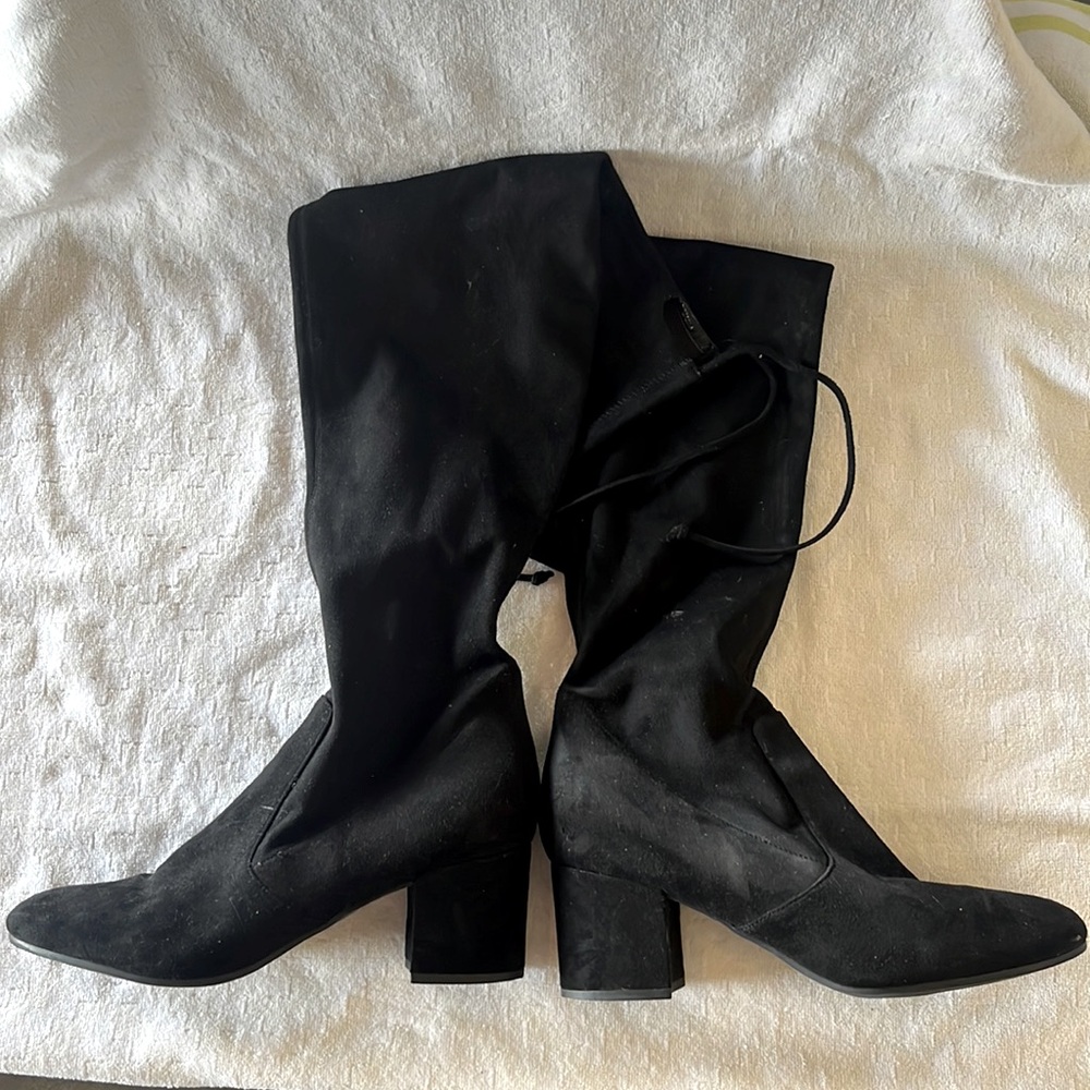 Knee high black boots women size 9.5